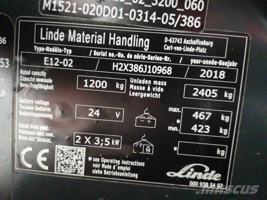 Linde E12-02 Električni viličari