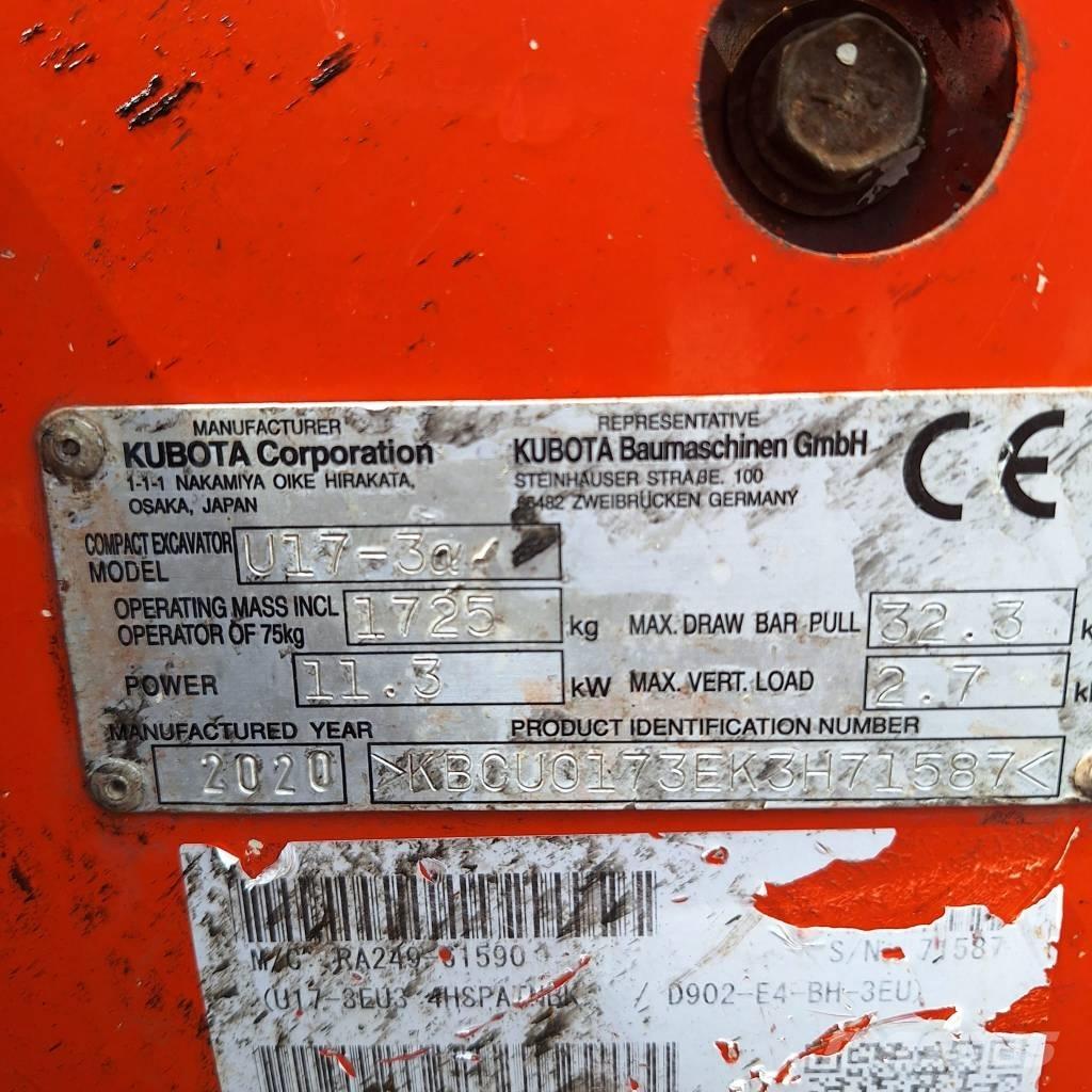 Kubota U 17-3 Mini bageri <7t