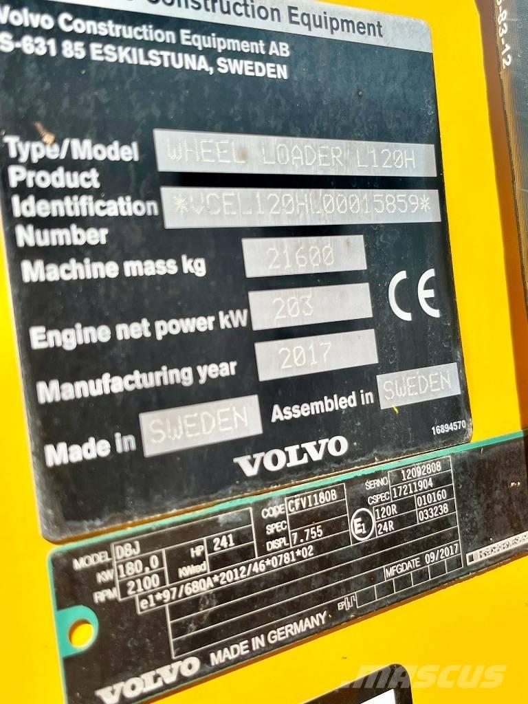 Volvo L 120 H Utovarivači na kotačima