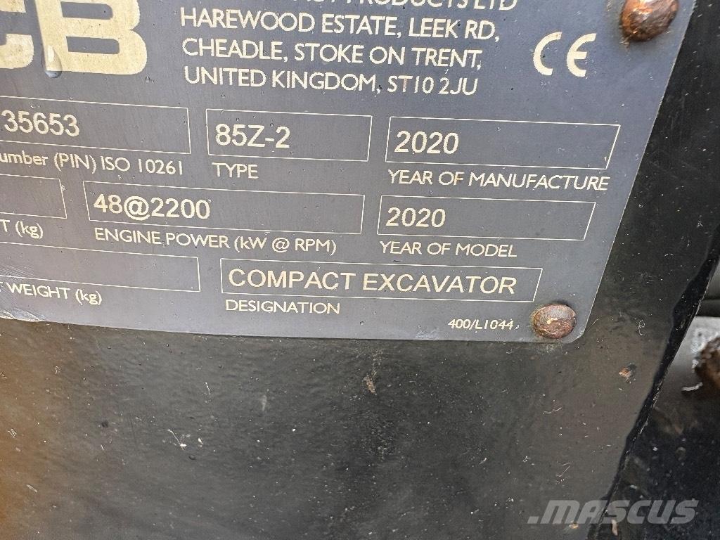 JCB 85 Z-2 Midi bageri 7t – 12t