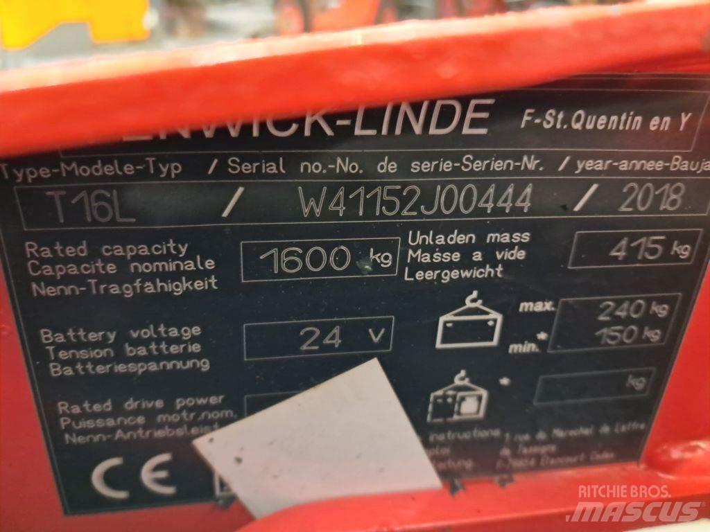 Linde T16L Nisko podizni električni viličar
