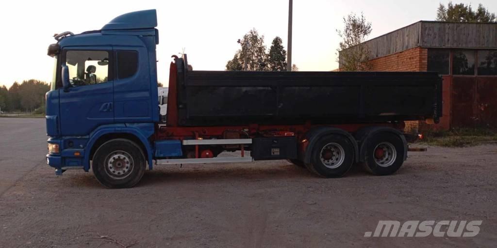 Scania 124 C 420 Rol kiper kamioni s kukama za dizanje