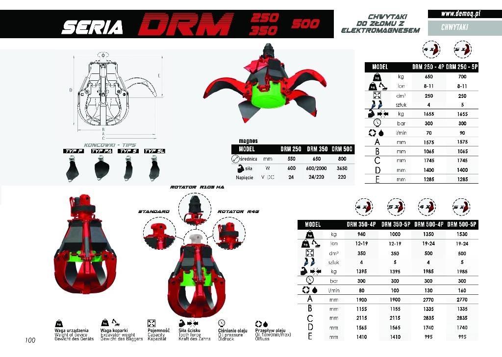  DEMOQ DRM250-5P Grabilice