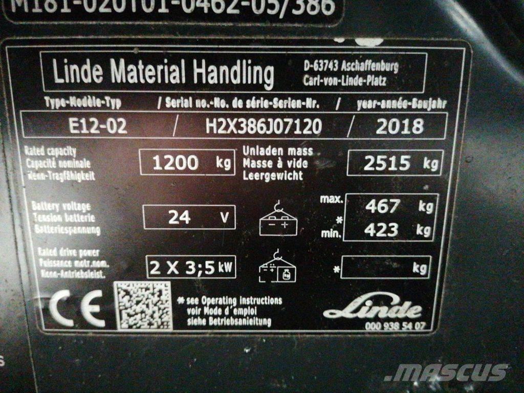 Linde E12-02 Električni viličari