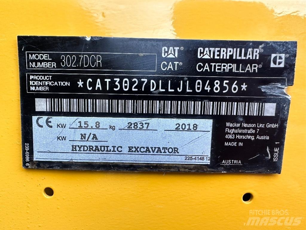 CAT 302.7 D CR Mini bageri <7t