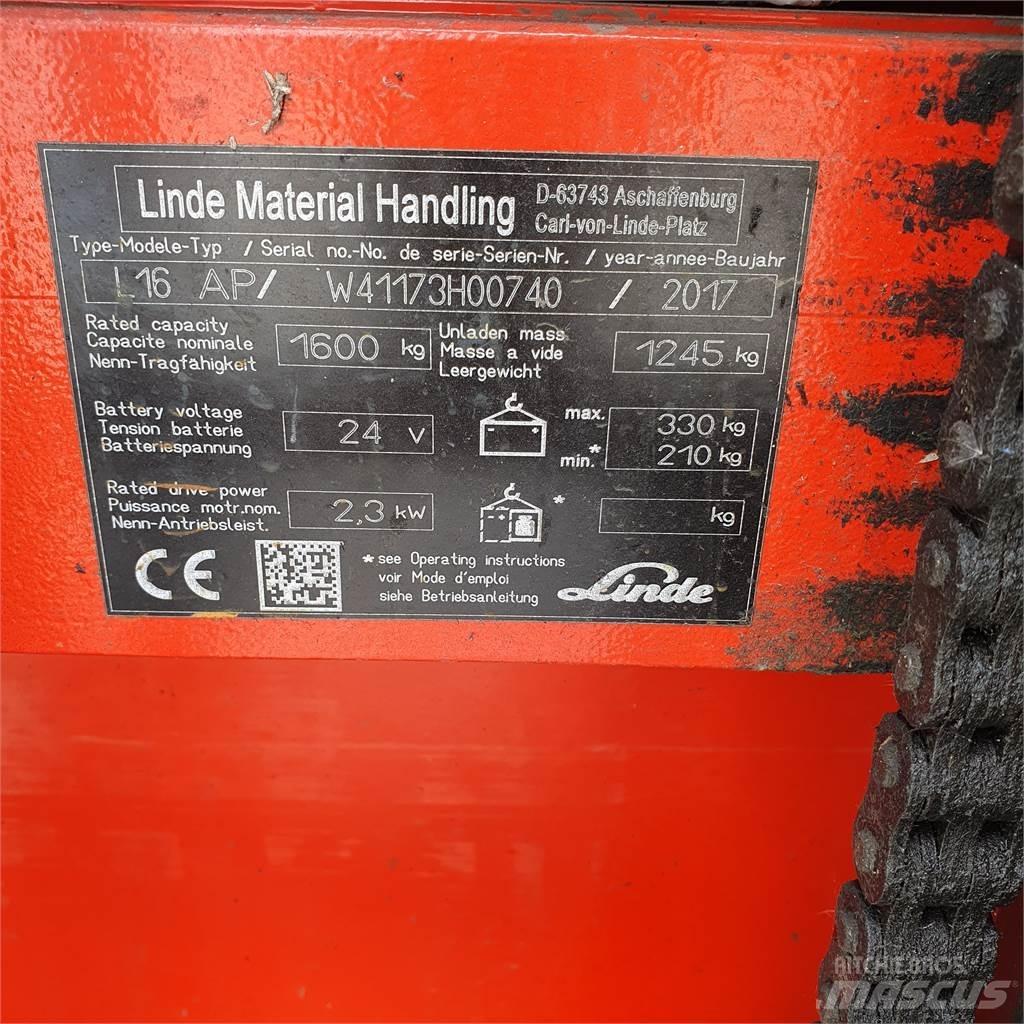 Linde L16AP Ručni električni viličar
