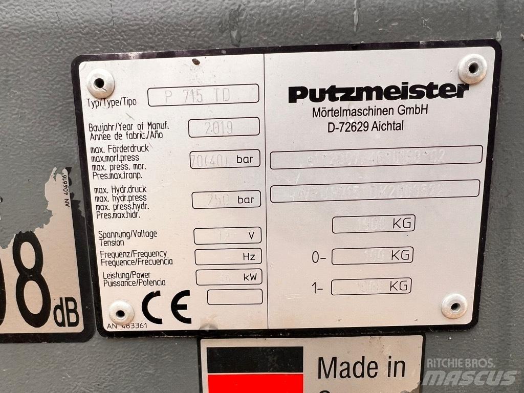 Putzmeister P 715 TD Kamionske beton pumpe
