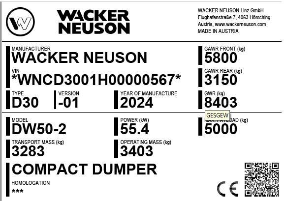 Wacker Neuson DW50-2 Demperi za gradilišta