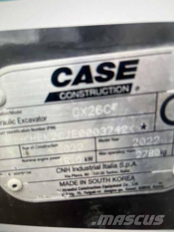 CASE CX26c Mini bageri <7t
