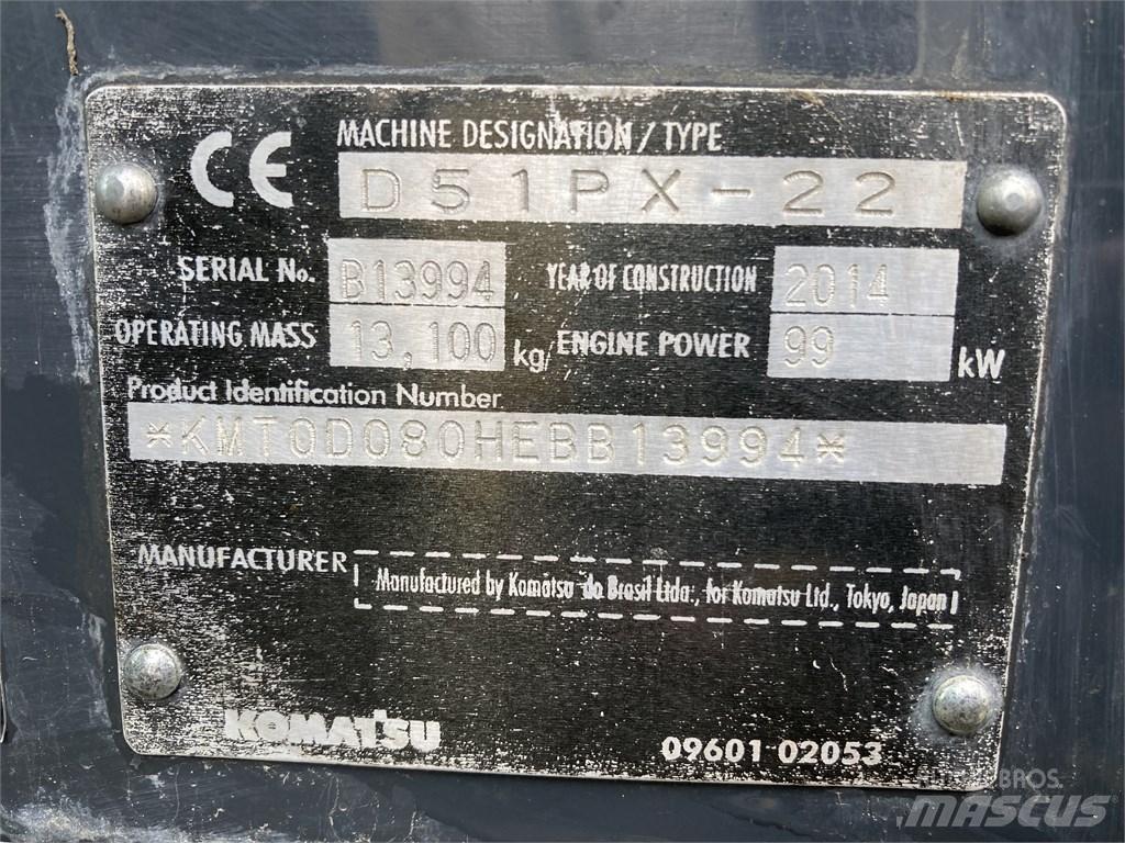 Komatsu DX 51 PX 22 Buldožeri gusjeničari
