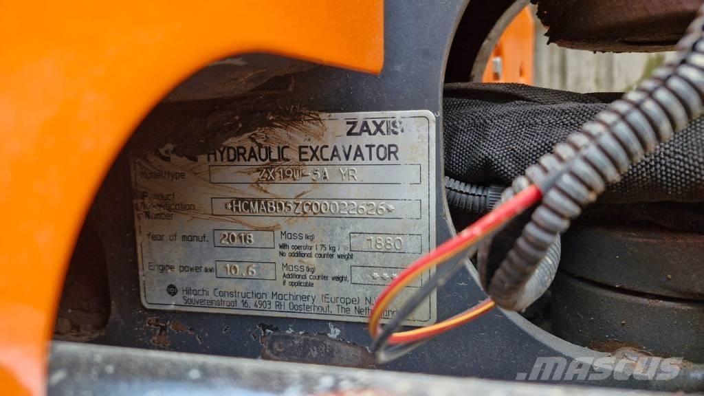 Hitachi ZX 19 U-5 Mini bageri <7t
