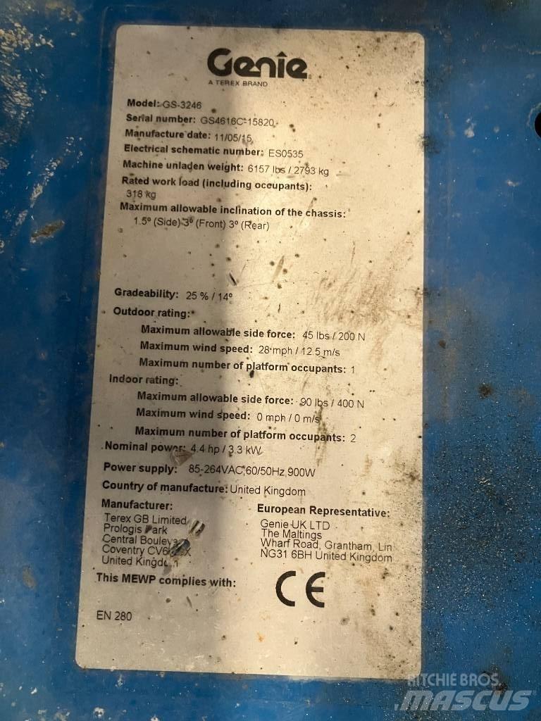 Genie GS 3246 Škaraste platforme