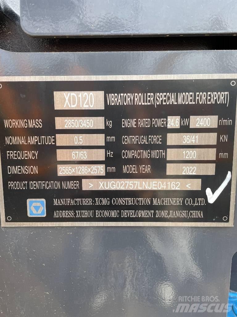 XCMG XD120 Valjci sa dvojnim bubnjem
