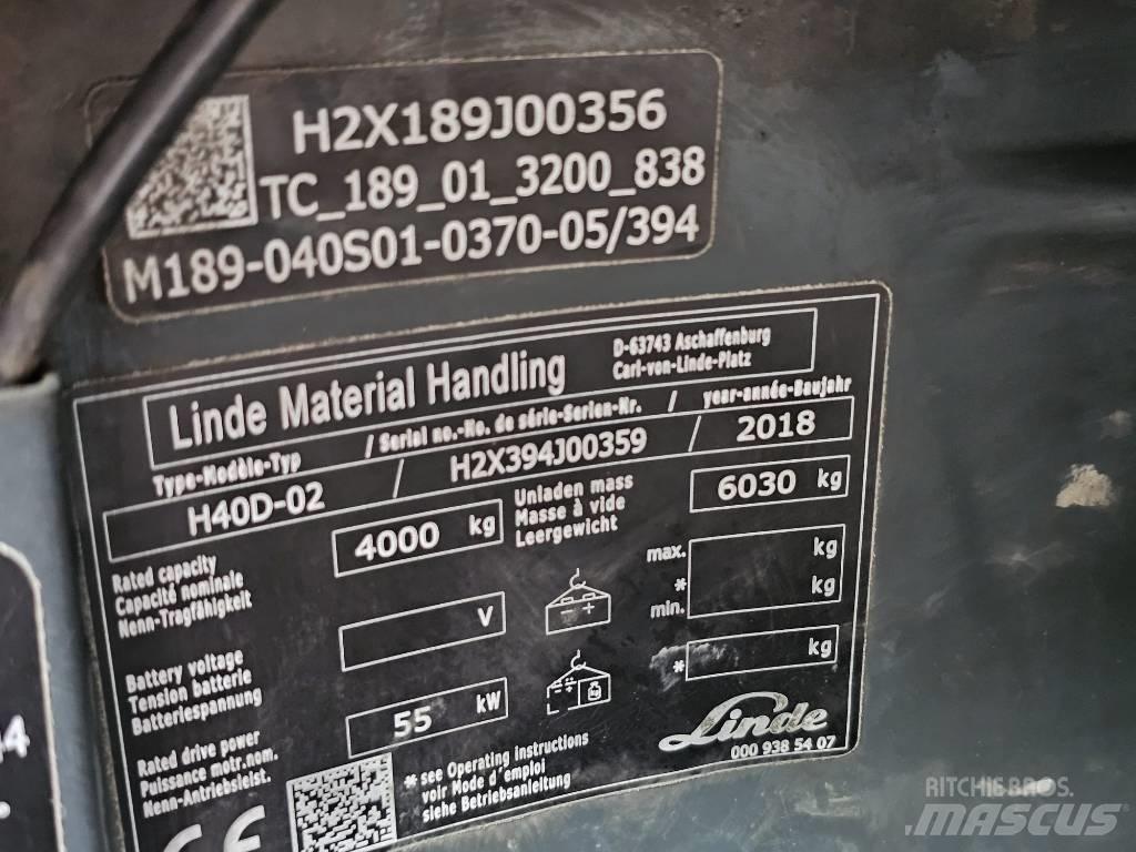 Linde H40D-02 Dizelski viličari