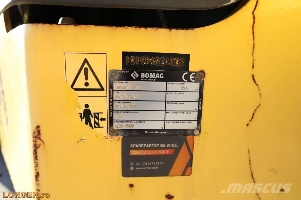 Bomag BW 154 AD-5 Valjci sa dvojnim bubnjem