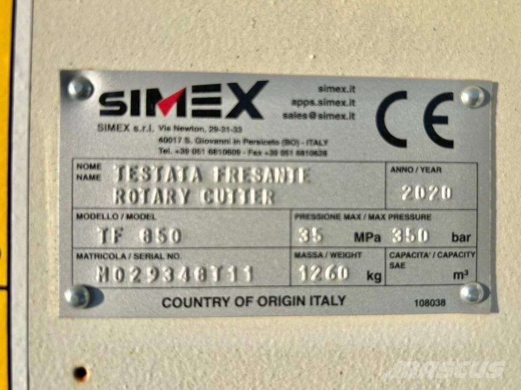 Simex TF850 Rovokopači freze za kanale Trenčeri