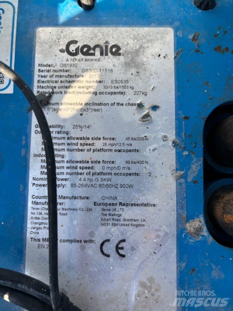 Genie GS 1932 Škaraste platforme
