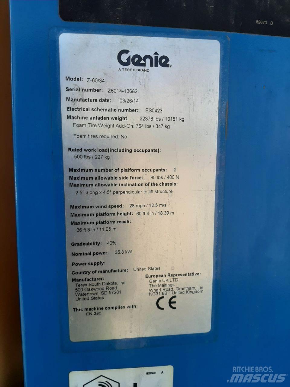 Genie Z60 Zglobne podizne platforme