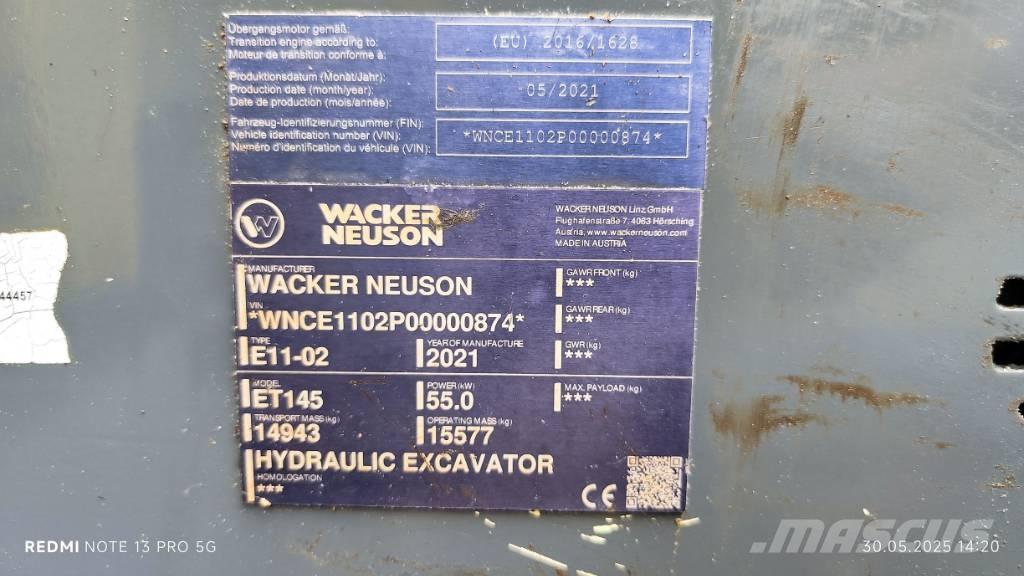 Wacker Neuson ET 145 Bageri gusjeničari