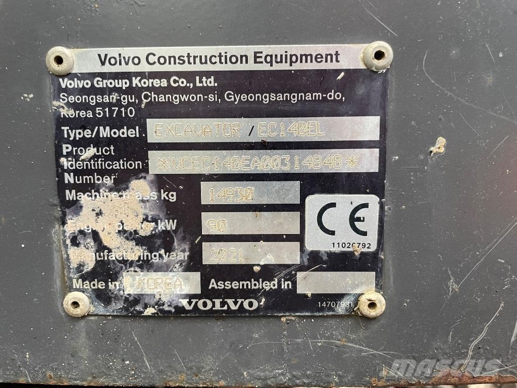 Volvo EC 140 EL Bageri gusjeničari