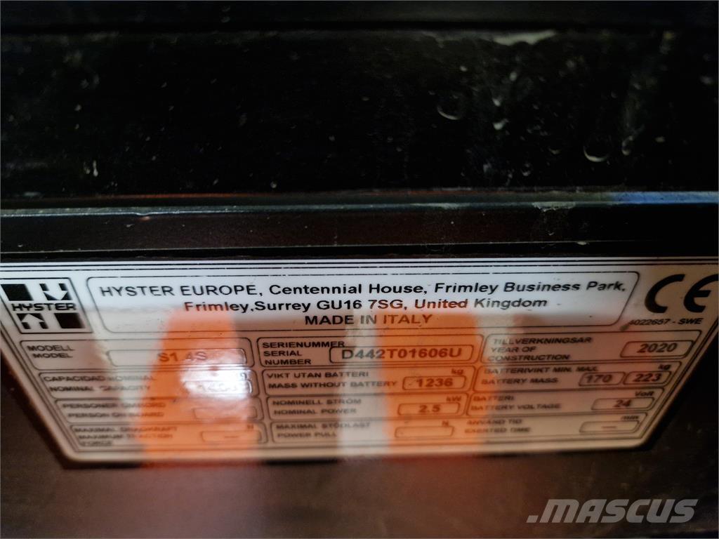 Hyster S1.4S IL Samopogonski ručni viličari