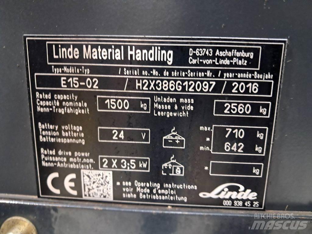 Linde E15-02 Električni viličari