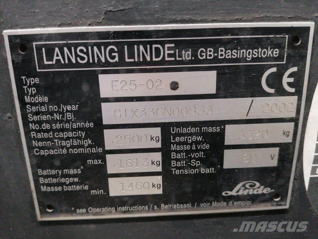 Linde E25-02 Električni viličari