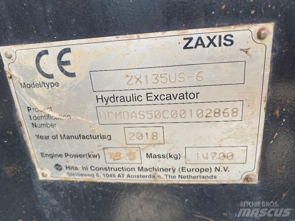 Hitachi ZX 135 US-6 Bageri gusjeničari
