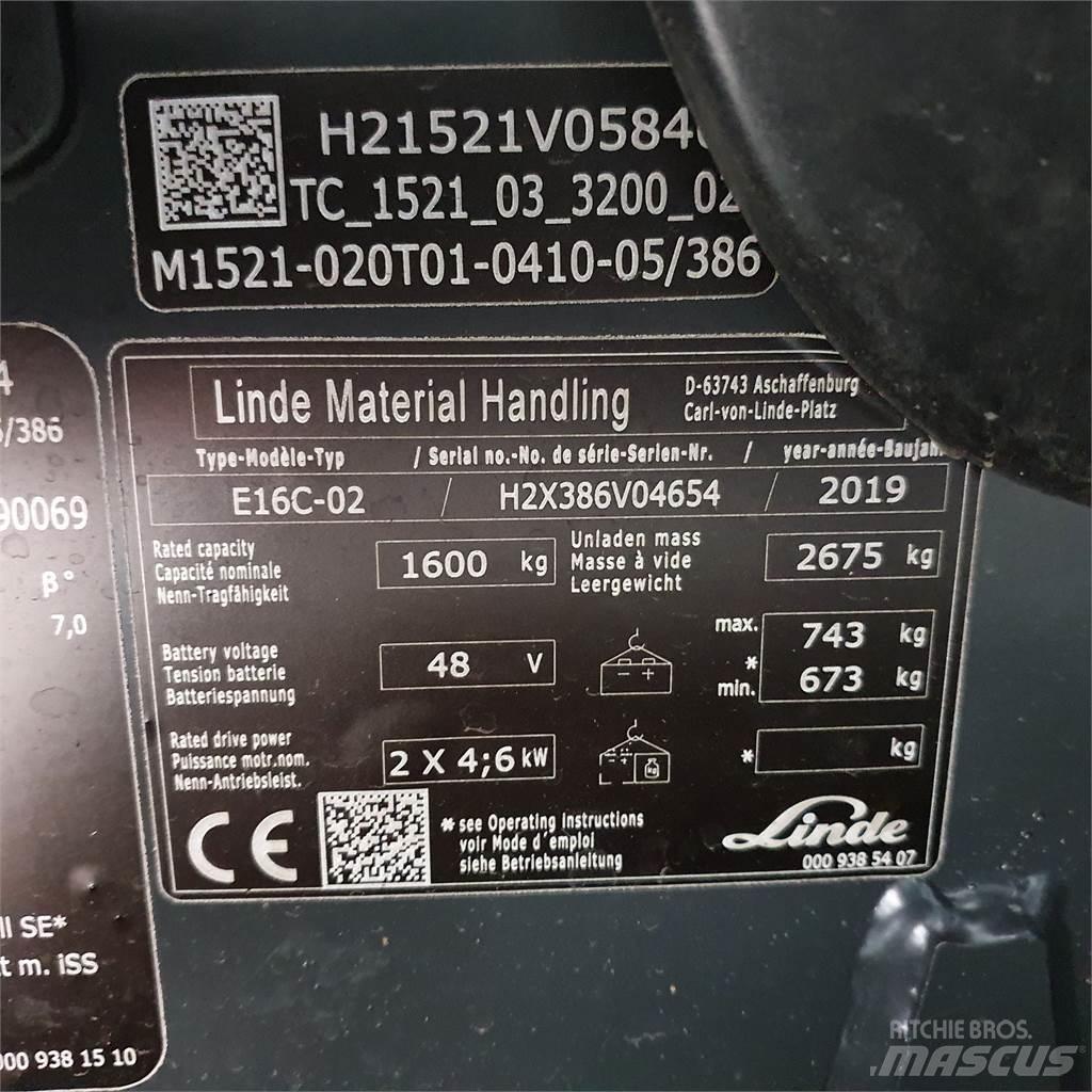 Linde E16C Električni viličari