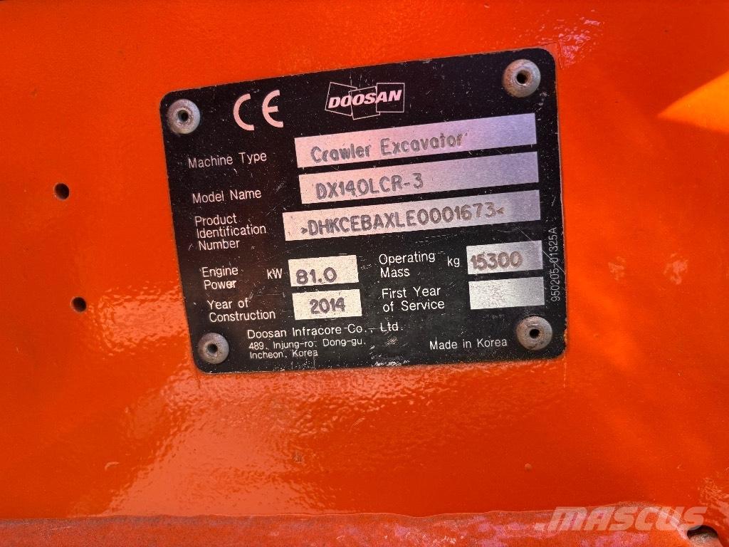 Doosan DX 140 LCR-3 Bageri gusjeničari