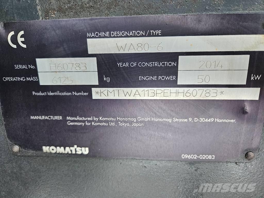 Komatsu WA80-6 Utovarivači na kotačima