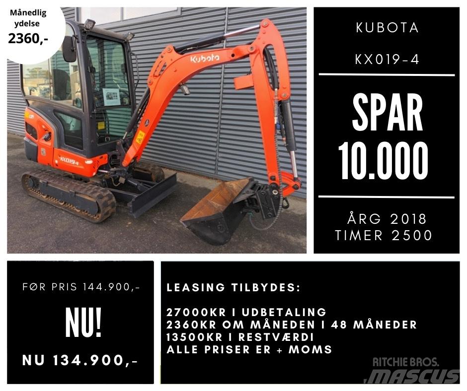Kubota kx019-4 Mini bageri <7t