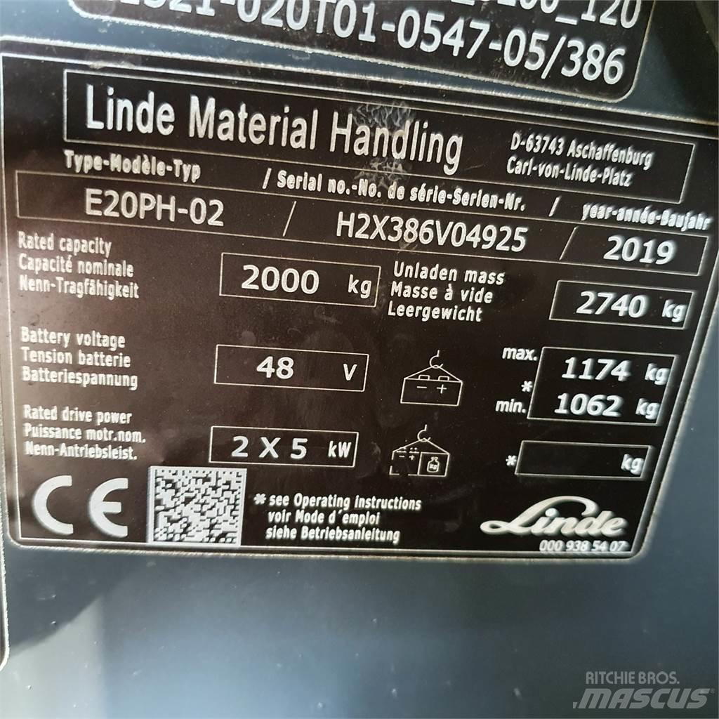 Linde E20PH Električni viličari