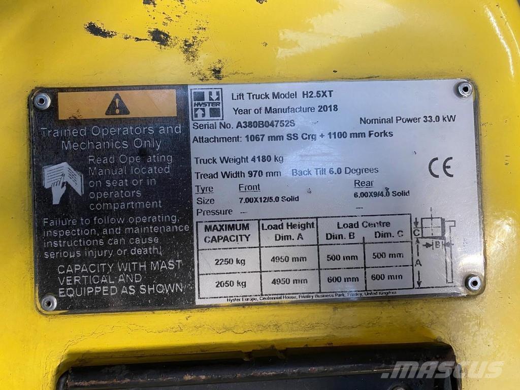 Hyster H2.5XT Dizelski viličari
