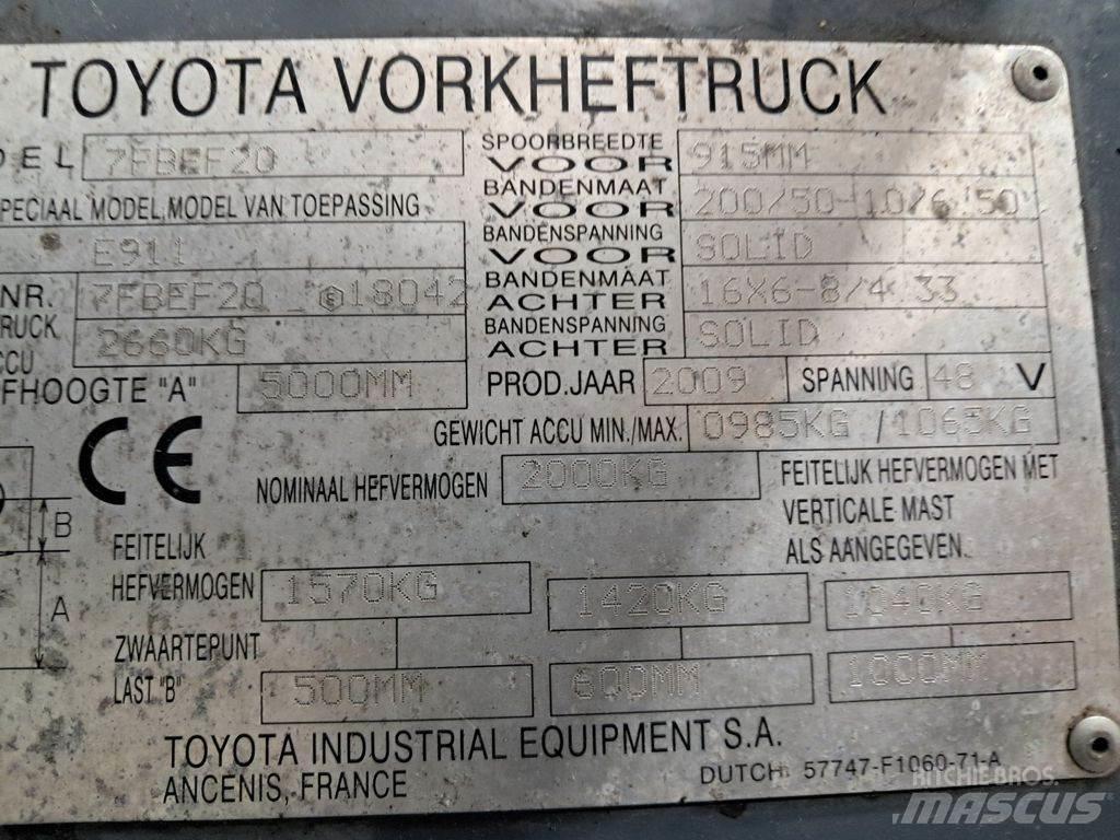 Toyota 7FBEF20 Električni viličari