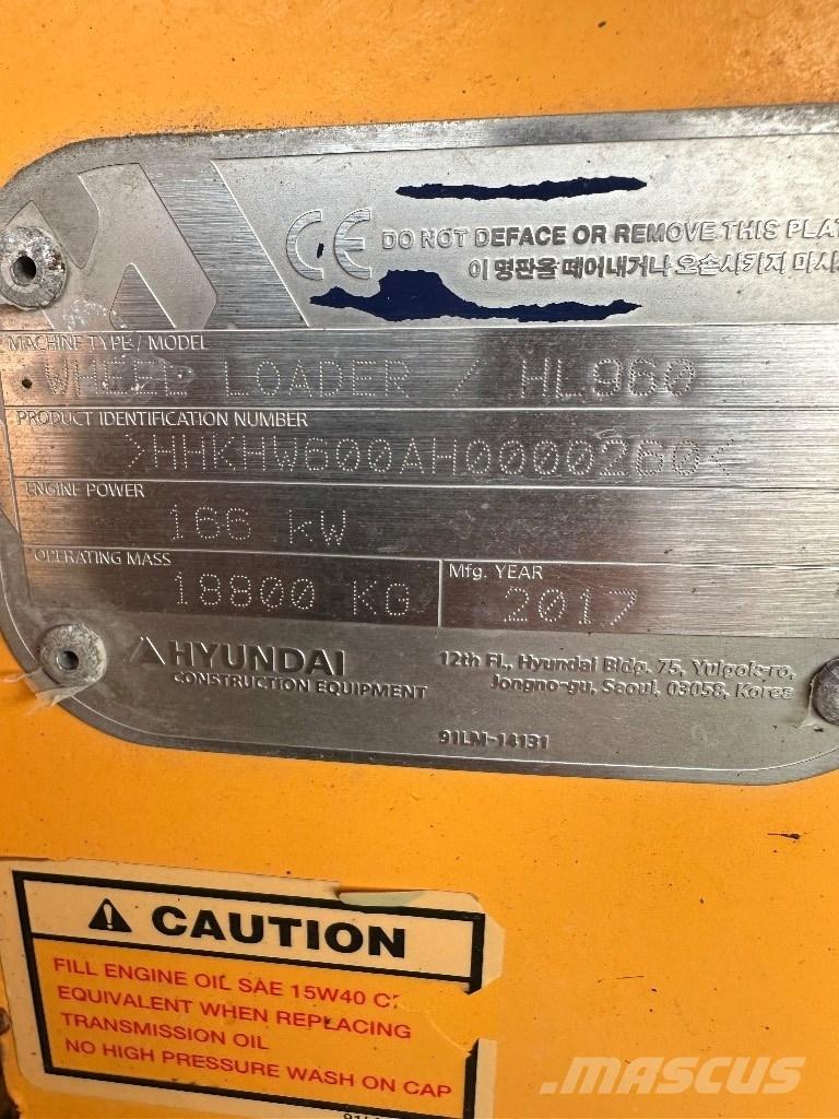Hyundai HL 960 Utovarivači na kotačima