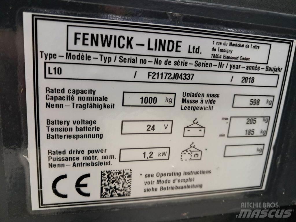 Linde L10 Ručni električni viličar