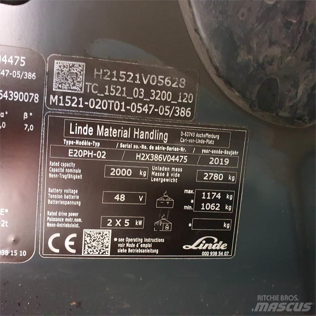 Linde E20PH Električni viličari
