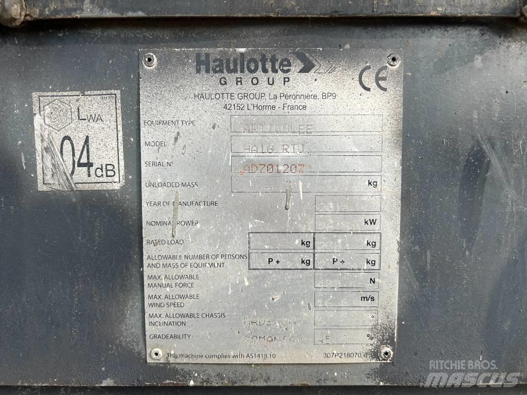 Haulotte HA16RTJ Zglobne podizne platforme