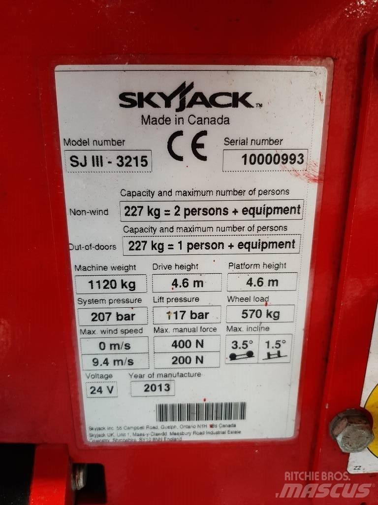 SkyJack SJIII 3215 Škaraste platforme