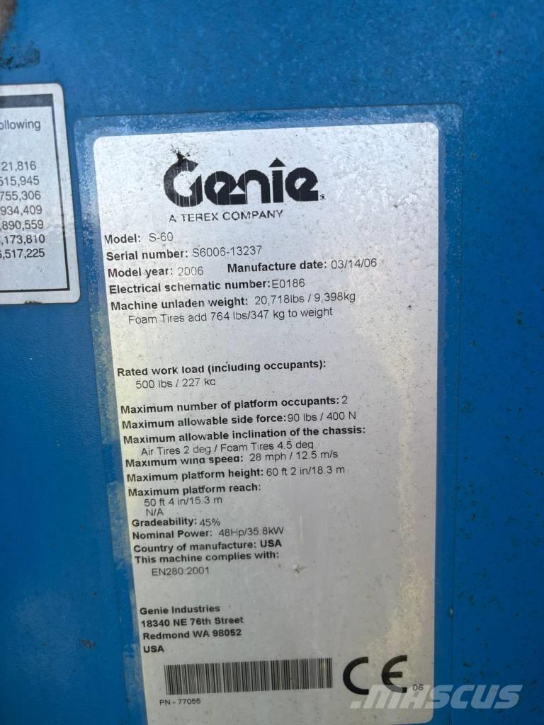 Genie S 60 Teleskopske podizne platforme