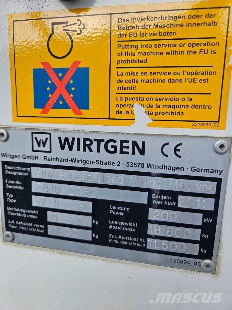 Wirtgen W 100 F Asfaltne hladne glodalice