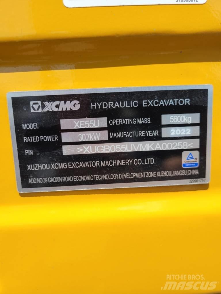 XCMG XE55 U Mini bageri <7t