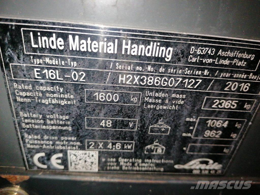 Linde E16L-02 Električni viličari