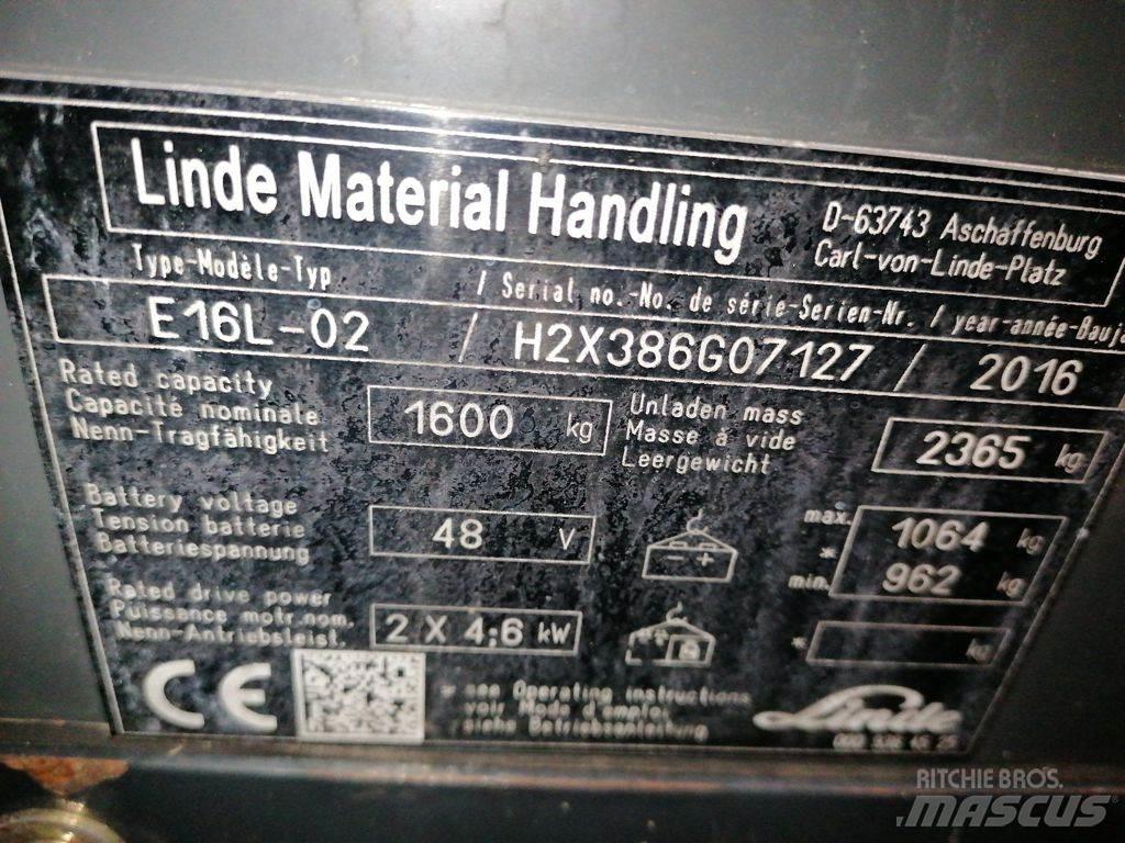 Linde E16L-02 Električni viličari