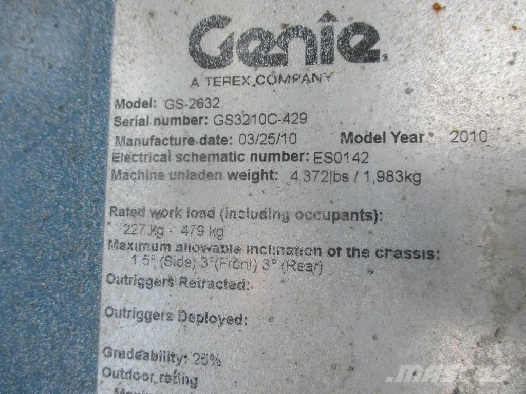 Genie GS 2632 Škaraste platforme