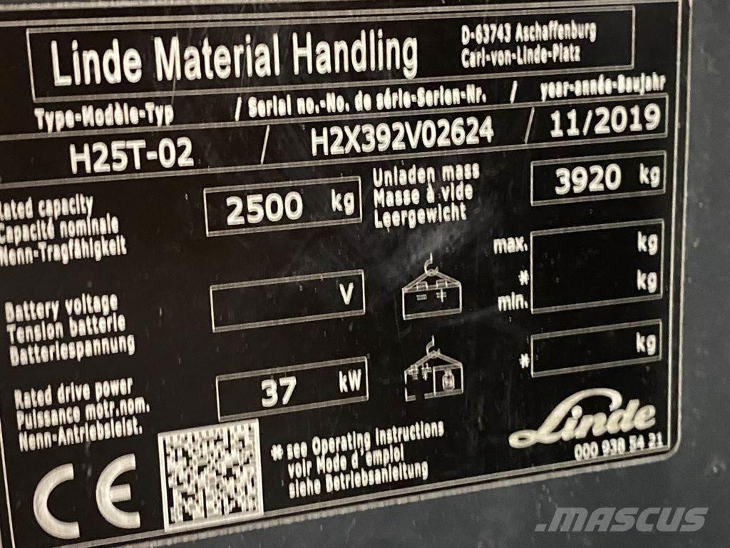 Linde H25T-02 Plinski viličari