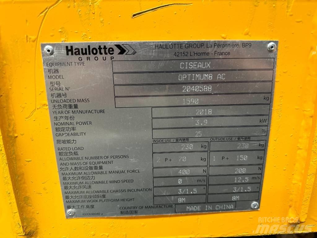 Haulotte OPTIMUM 8 Škaraste platforme