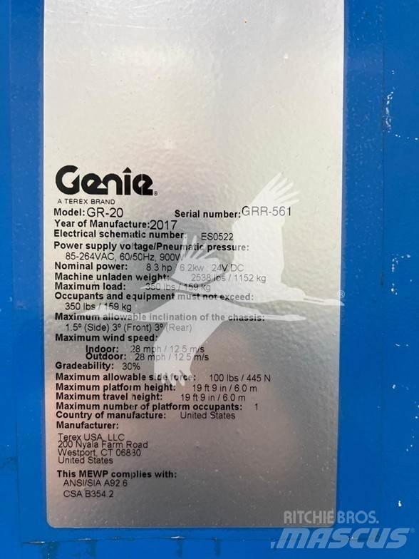 Genie GR20 Vertikalne radne podizne platforme