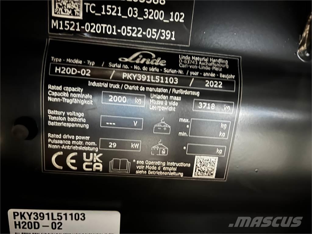 Linde H20D Dizelski viličari